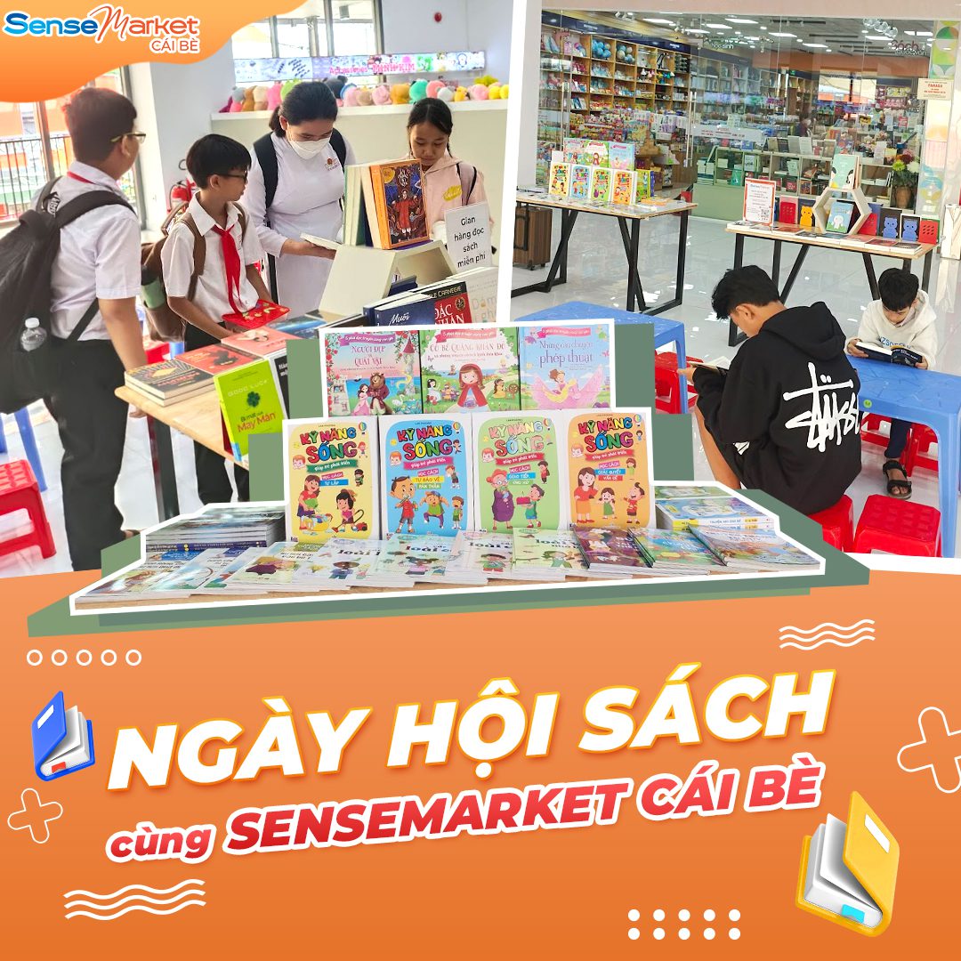 TƯNG BỪNG NGÀY HỘI SÁCH TẠI SENSEMARKET CÁI BÈ