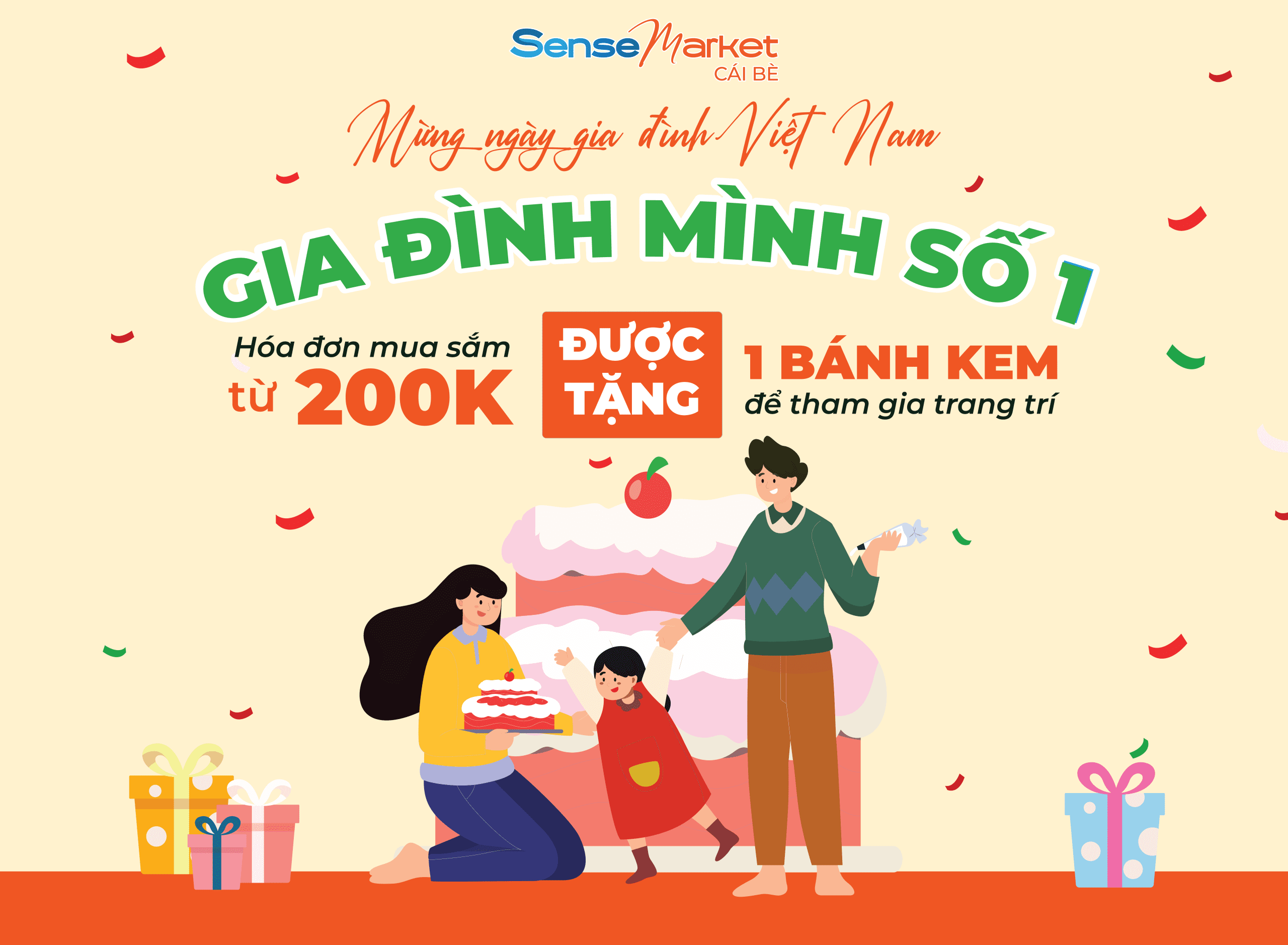 SENSEMARKET CÁI BÈ LAN TỎA YÊU THƯƠNG TRONG NGÀY GIA ĐÌNH VIỆT NAM