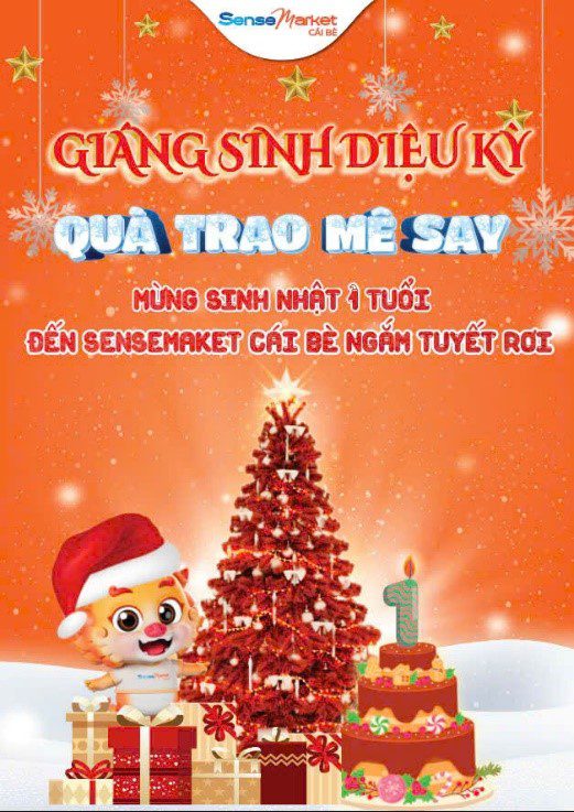 LỄ HỘI GIÁNG SINH NGẬP TRÀN TUYẾT LẦN ĐẦU TẠI SENSEMARKET CÁI BÈ