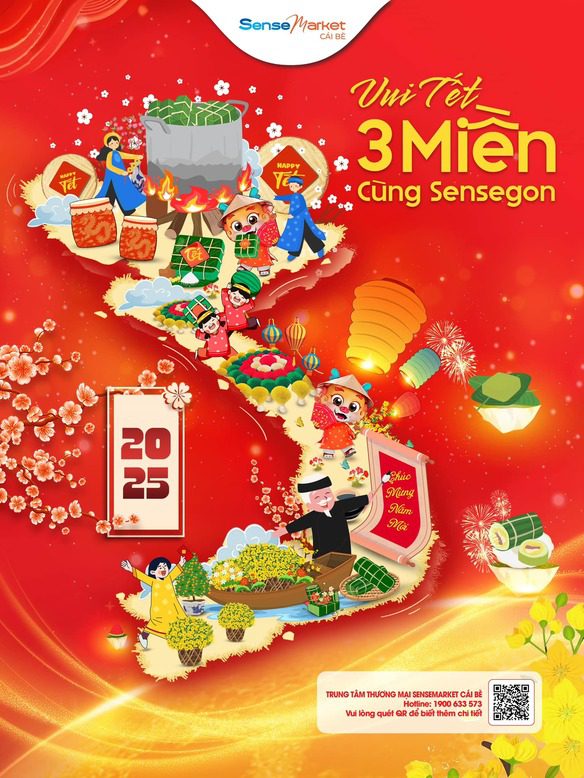 ĐÓN TẾT 3 MIỀN 2025 TẠI SENSEMARKET CÁI BÈ