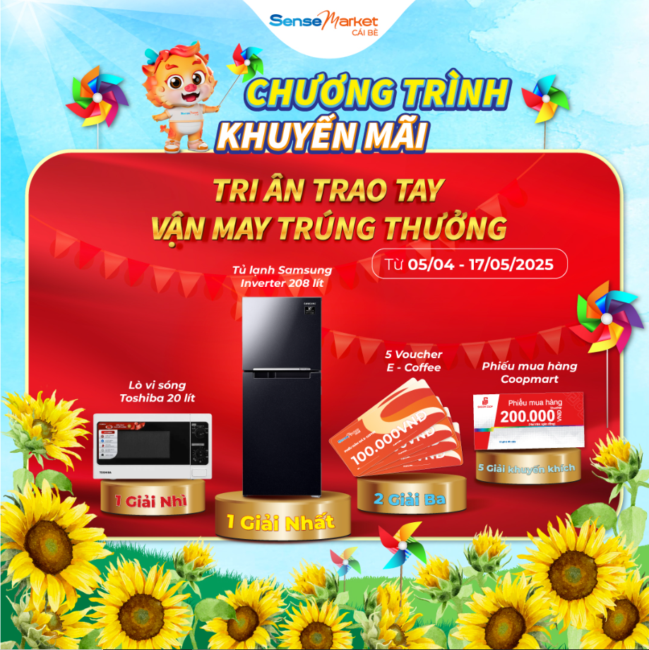 TƯNG BỪNG HOẠT ĐỘNG MỪNG ĐẠI LỄ 30/4 TẠI SENSEMARKET CÁI BÈ